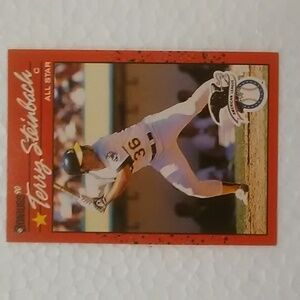 Terry Steinbach Error Baseball Card 1990